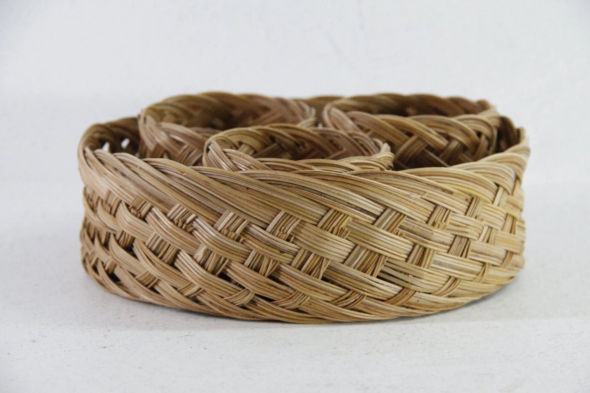 Vintage Rattan Tray With Beverage Holders| Set of 4 - Debra Hall Lifestyle