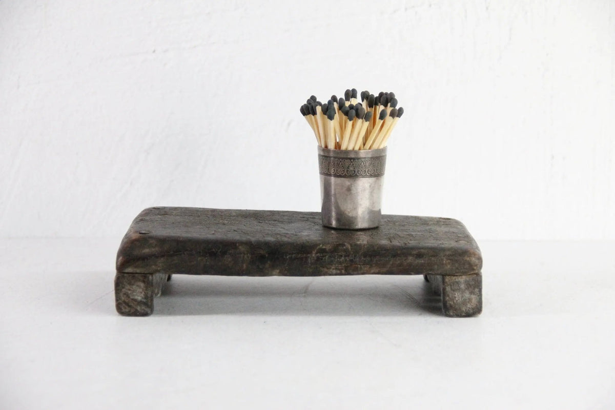 Vintage Riser Board | Antique Dark Wooden Tray Small - Debra Hall Lifestyle