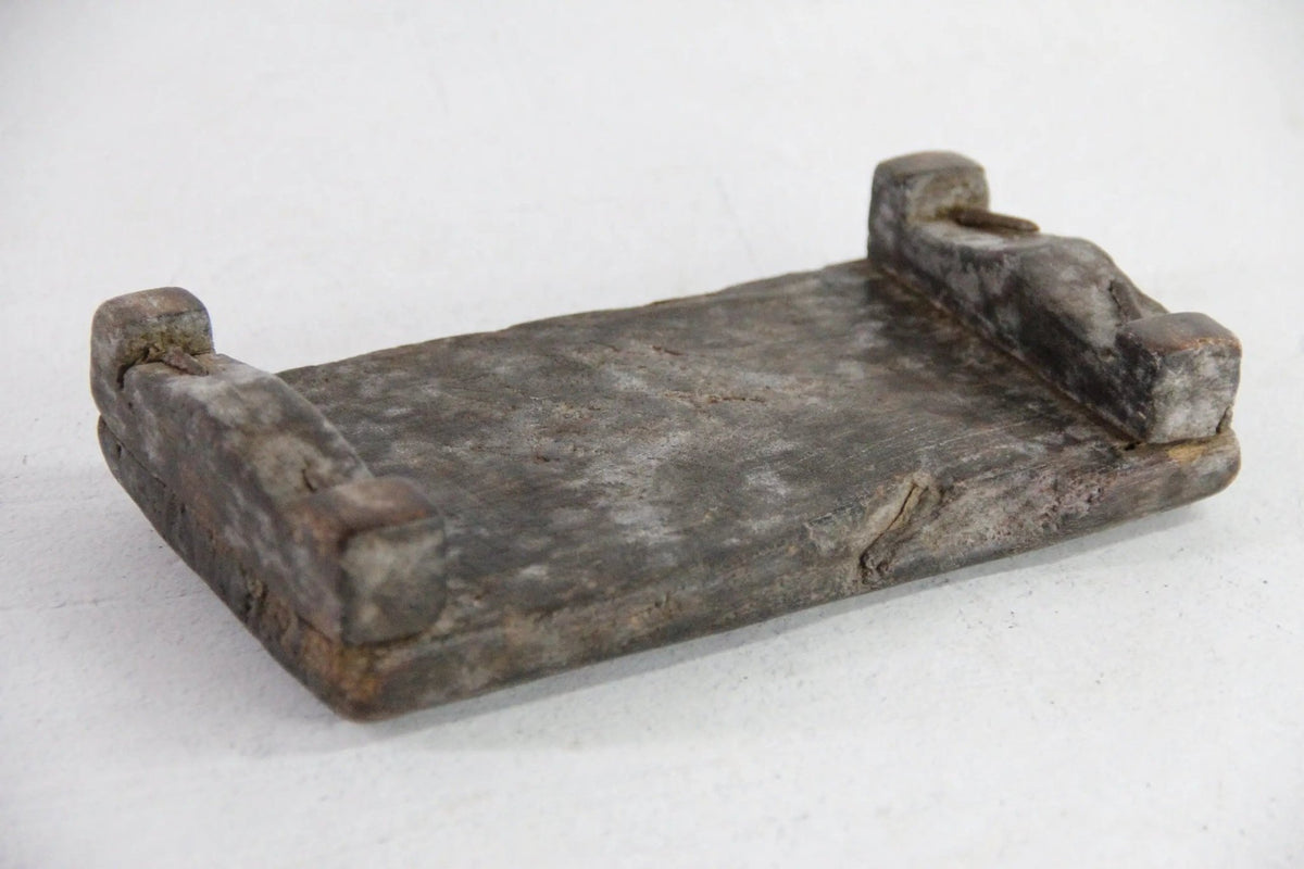 Vintage Riser Board | Antique Dark Wooden Tray Small - Debra Hall Lifestyle