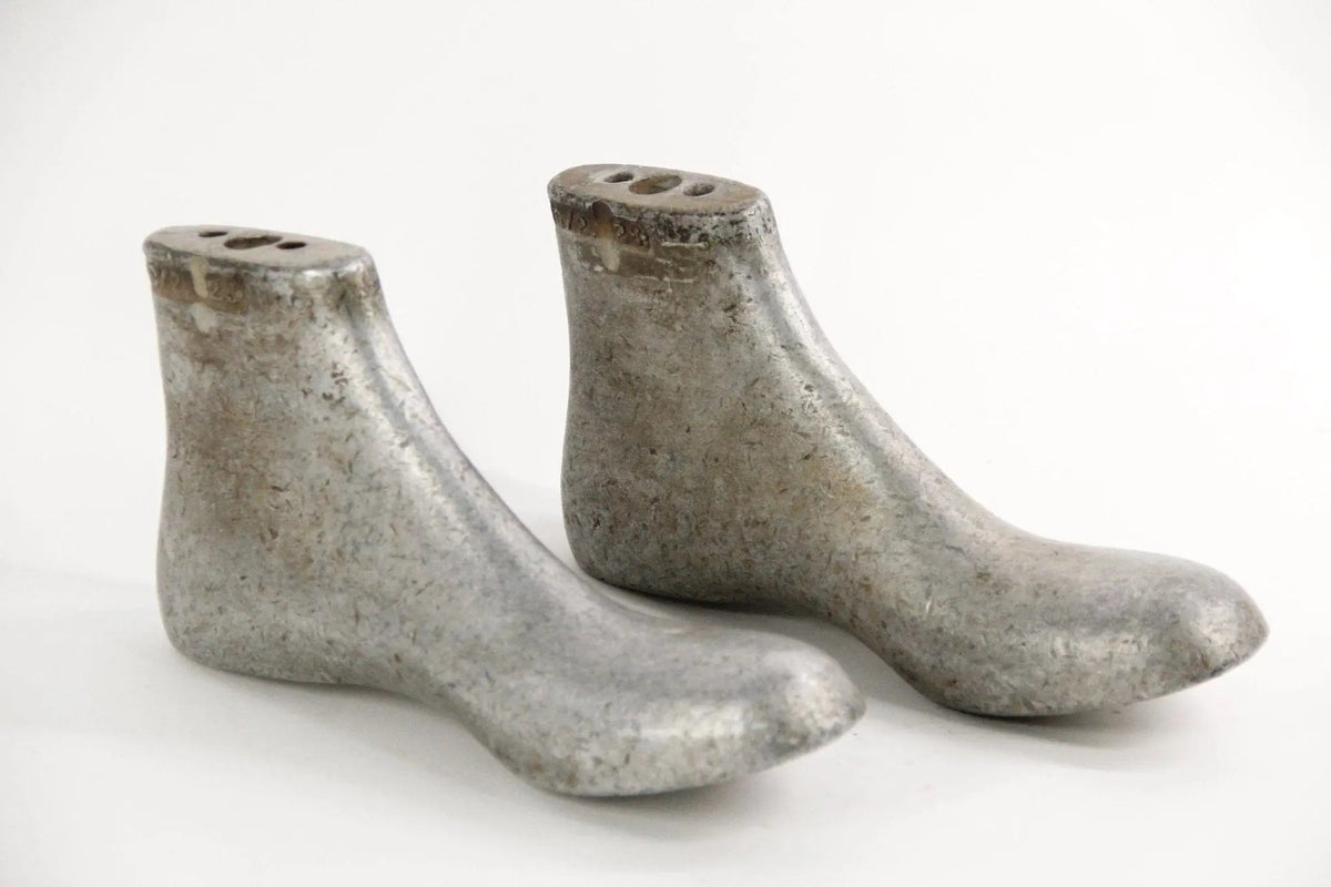 Vintage Shoe Form Mold | Industrial Metal Decor Object - Debra Hall Lifestyle