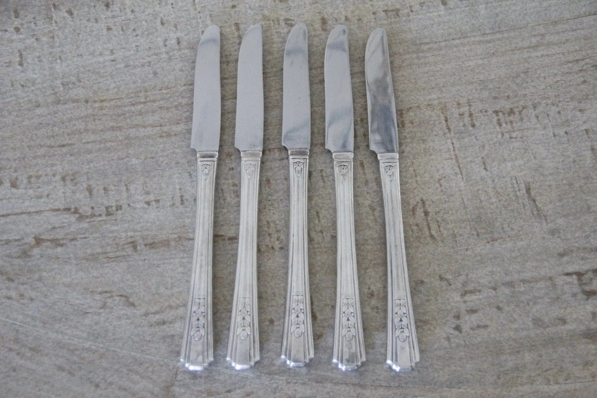 Vintage Silver Flatware | Grille Knives 5 Pcs - Debra Hall Lifestyle