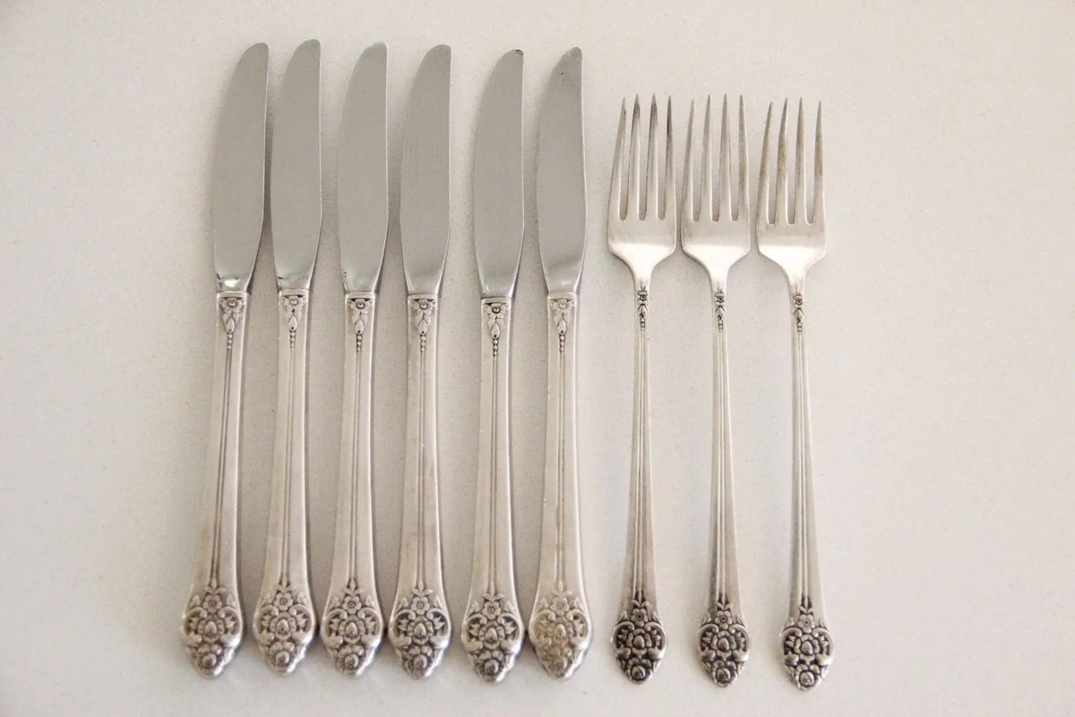 Vintage Silver Flatware | Grille Set 6 Pcs. - Debra Hall Lifestyle
