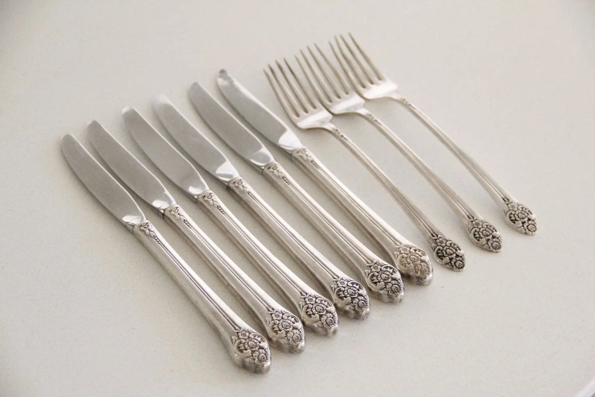 Vintage Silver Flatware | Grille Set 6 Pcs. - Debra Hall Lifestyle