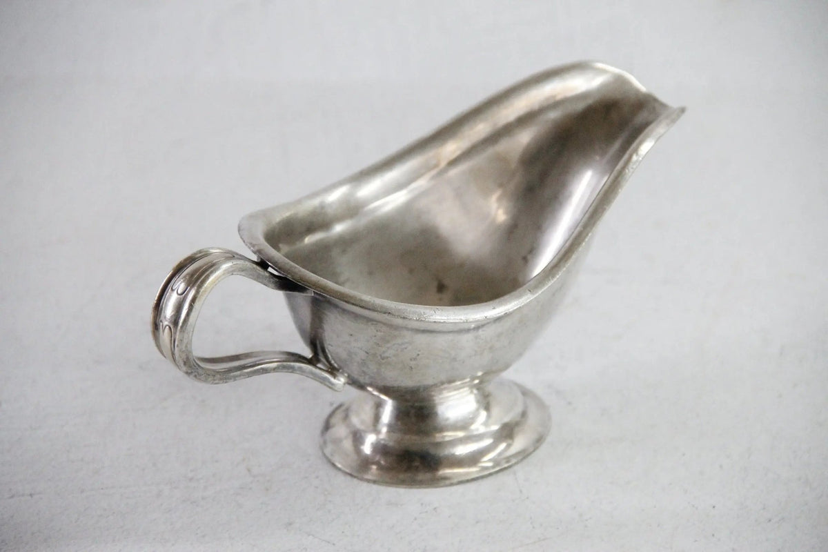 Vintage Silver Gravy Boat | Hotel Silver Soldered Reed & Barton - Debra Hall Lifestyle