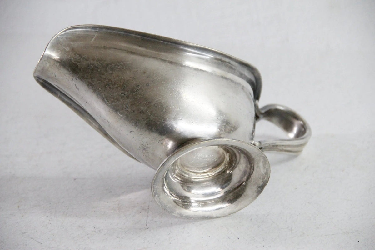 Vintage Silver Gravy Boat | Hotel Silver Soldered Reed & Barton - Debra Hall Lifestyle