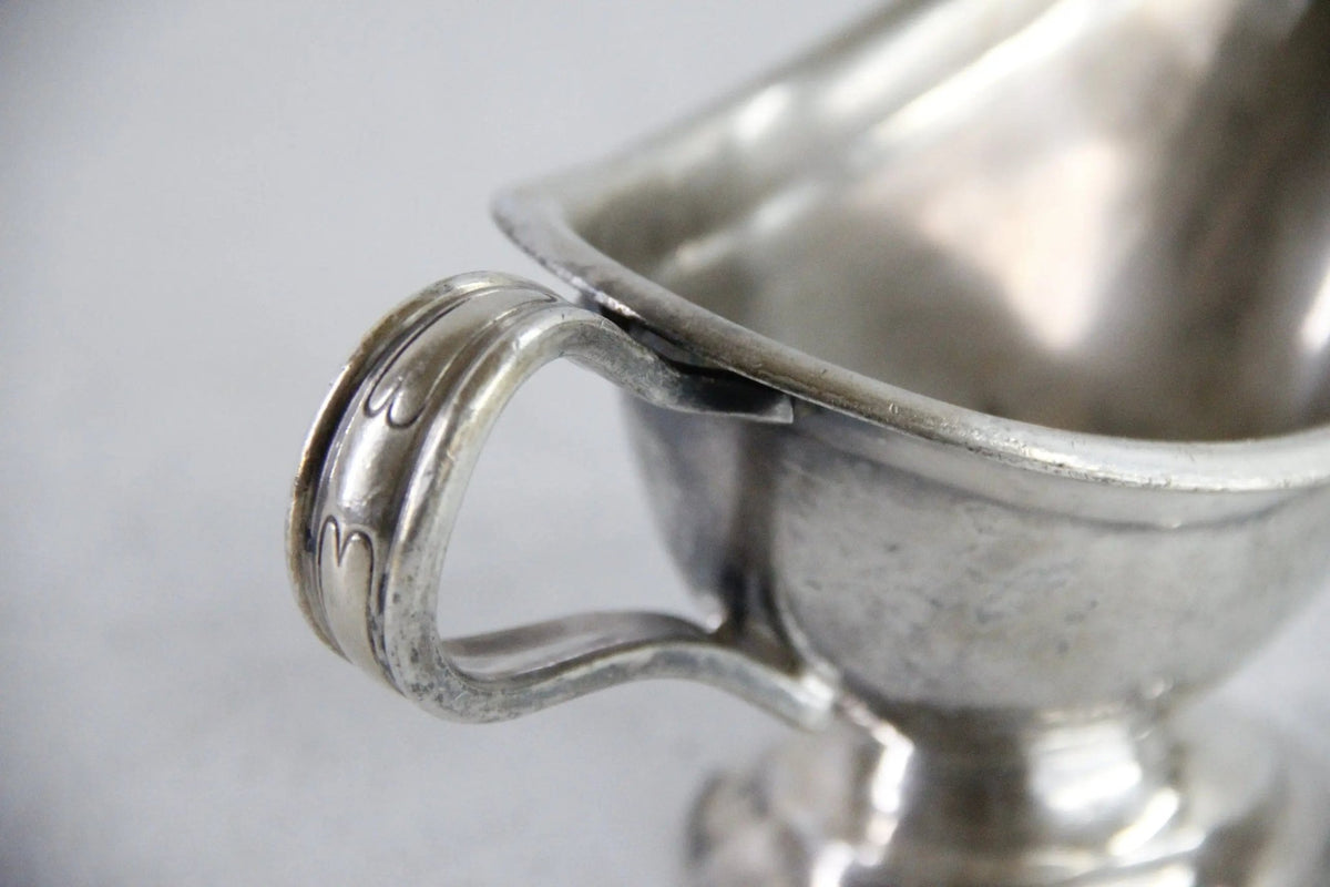 Vintage Silver Gravy Boat | Hotel Silver Soldered Reed & Barton - Debra Hall Lifestyle