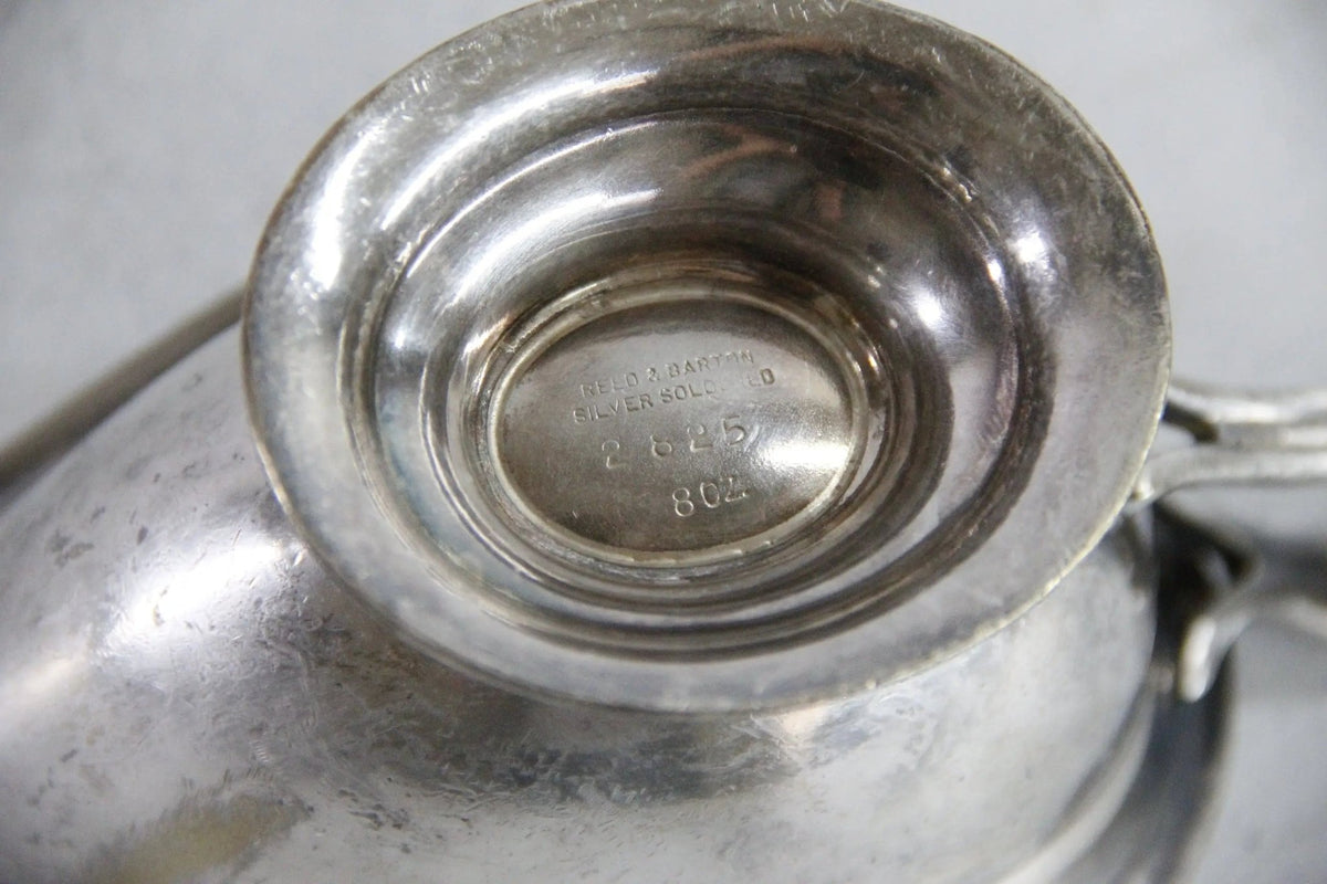 Vintage Silver Gravy Boat | Hotel Silver Soldered Reed & Barton - Debra Hall Lifestyle