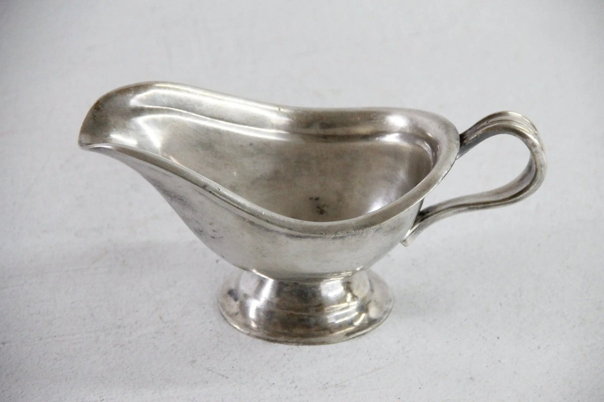 Vintage Silver Gravy Boat | Hotel Silver Soldered Reed & Barton - Debra Hall Lifestyle
