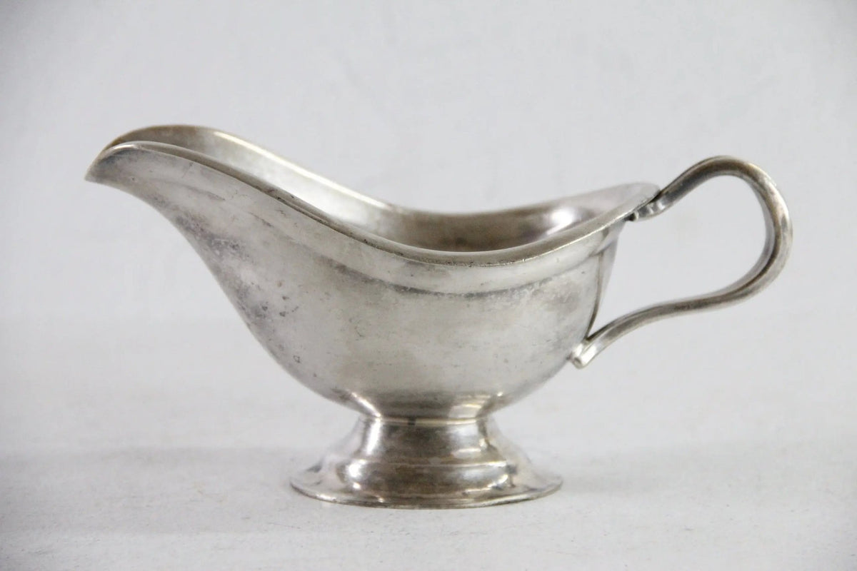 Vintage Silver Gravy Boat | Hotel Silver Soldered Reed & Barton - Debra Hall Lifestyle