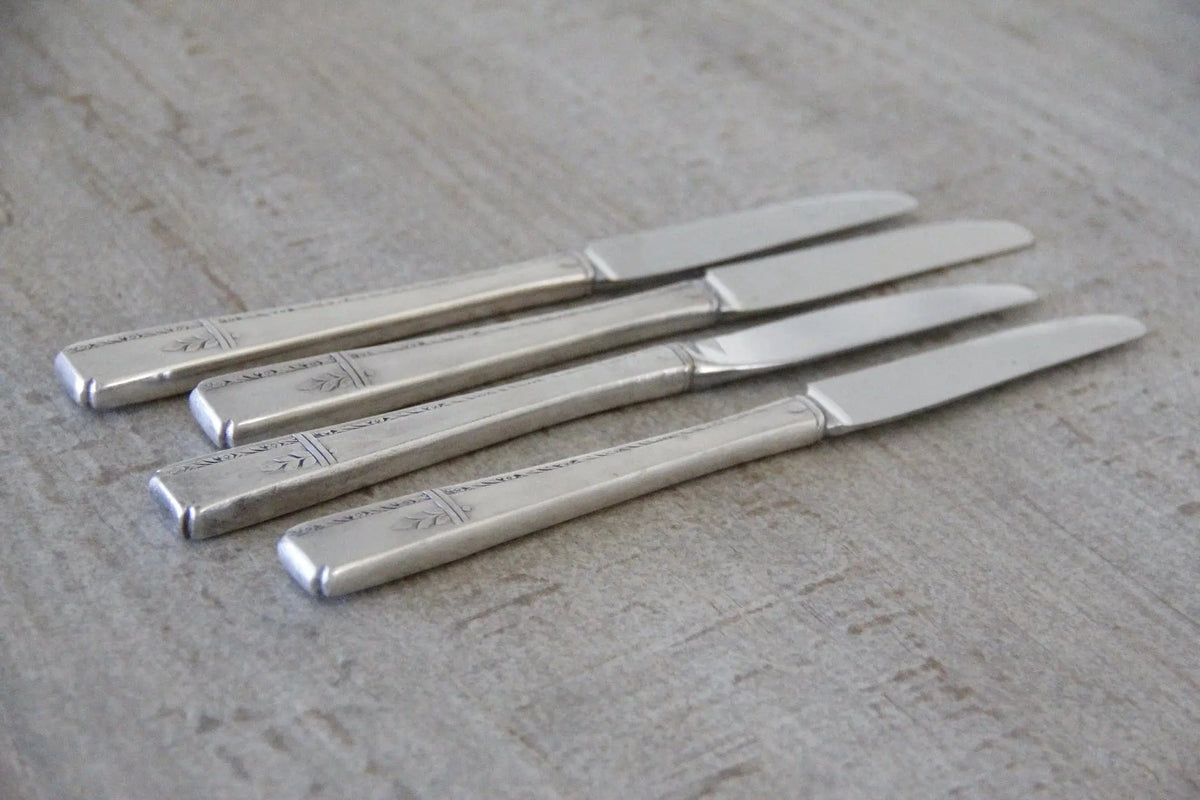 Vintage Silver Plated Flatware | Grille Knives Matching - Debra Hall Lifestyle