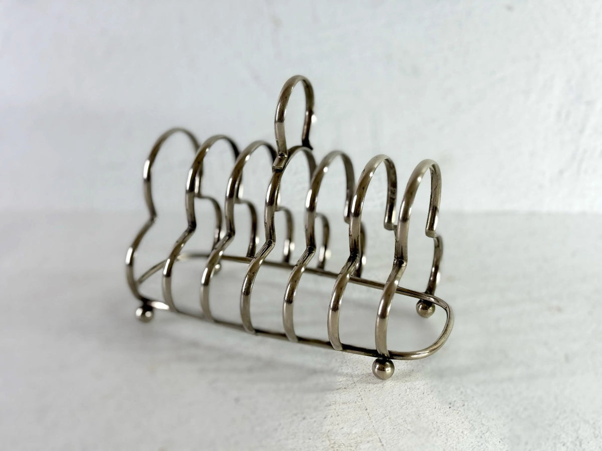 Vintage Silver Toast Rack | 6 Slice Stamped England - Debra Hall Lifestyle