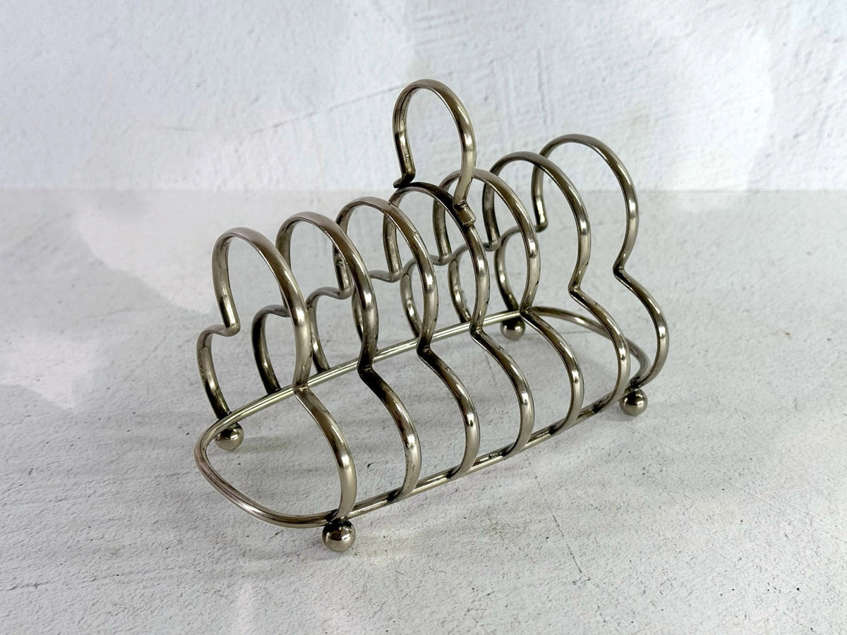 Vintage Silver Toast Rack | 6 Slice Stamped England - Debra Hall Lifestyle