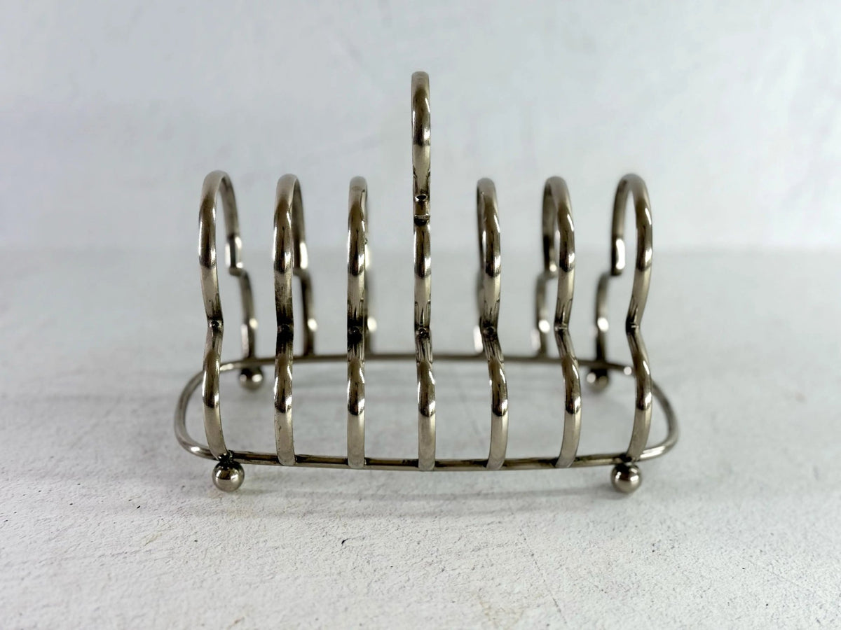Vintage Silver Toast Rack | 6 Slice Stamped England - Debra Hall Lifestyle