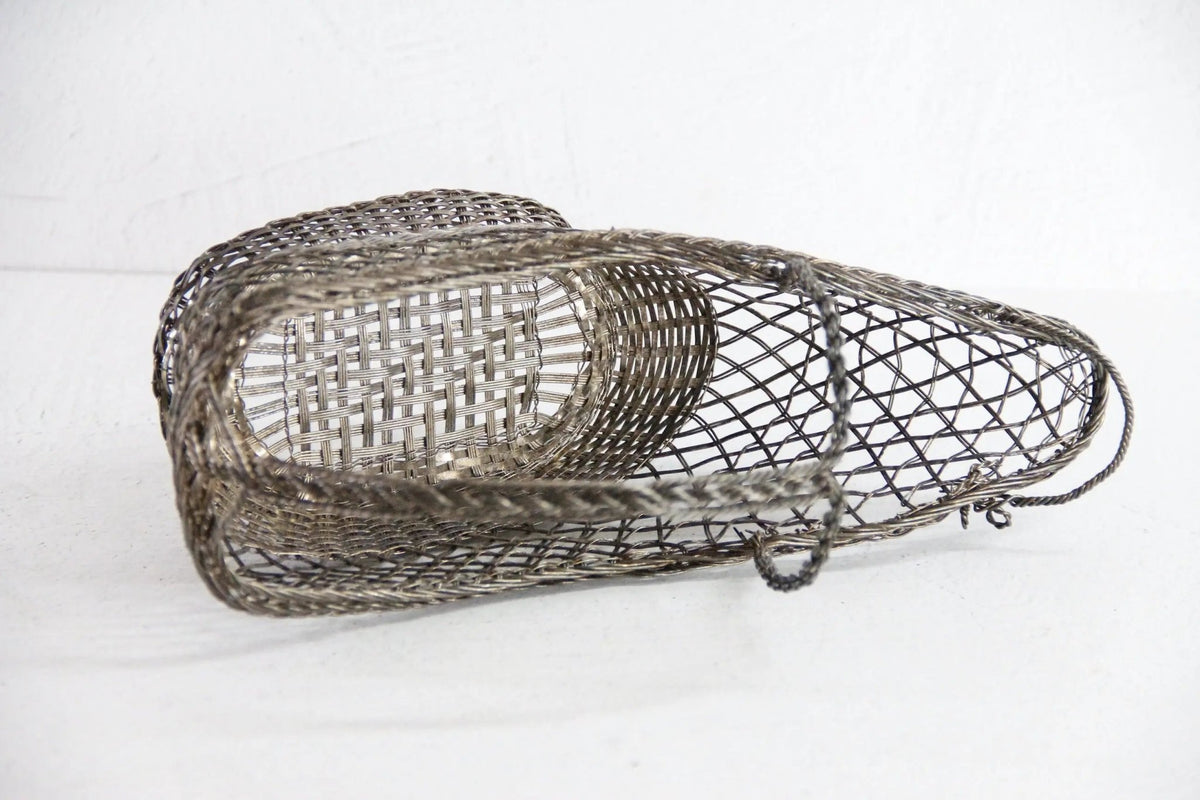 Vintage Silver Wine Bottle Holder | French Caddy - Debra Hall Lifestyle