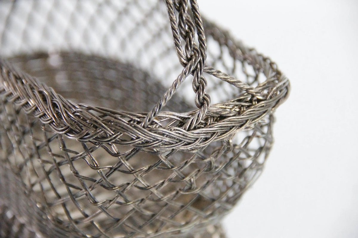Vintage Silver Wine Bottle Holder | French Caddy - Debra Hall Lifestyle