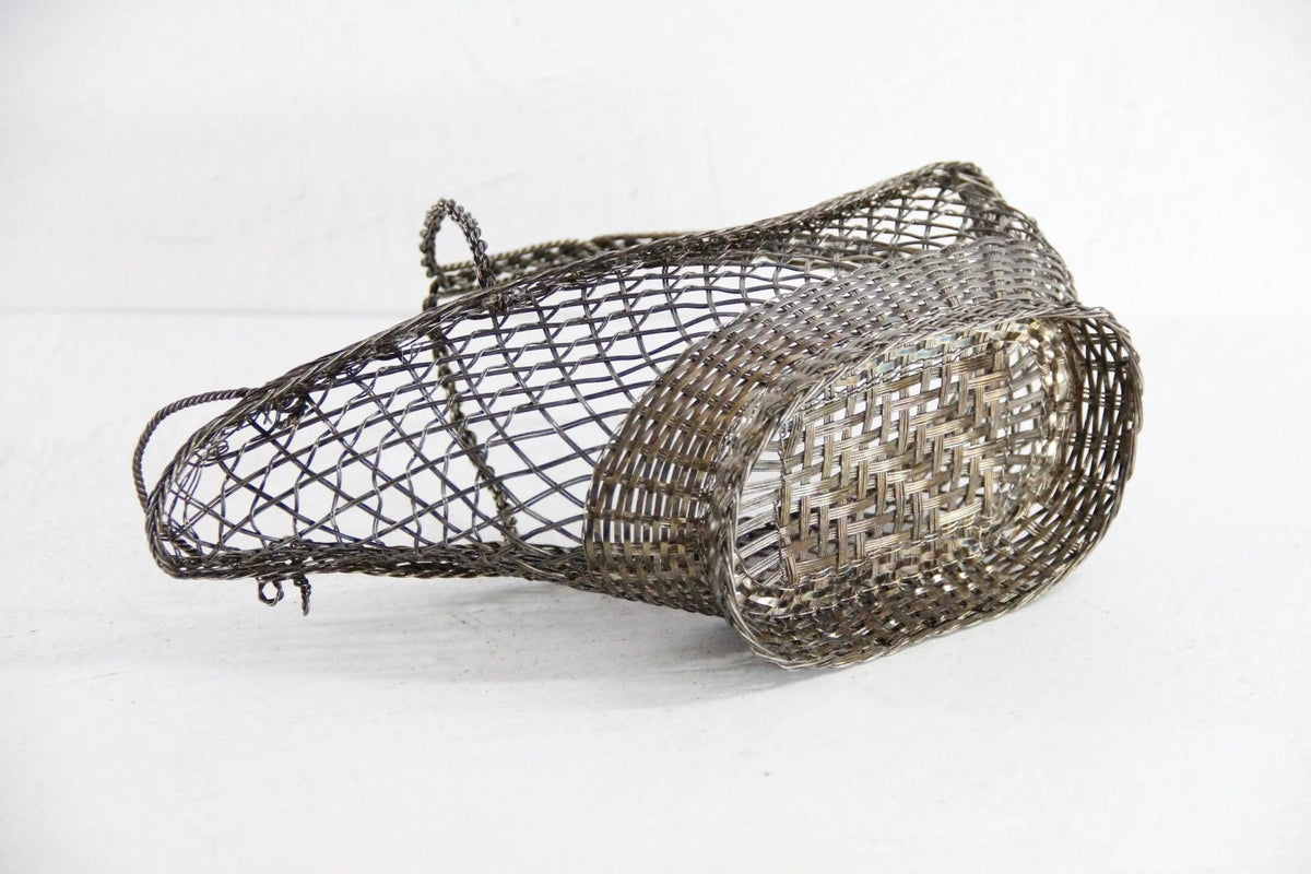 Vintage Silver Wine Bottle Holder | French Caddy - Debra Hall Lifestyle