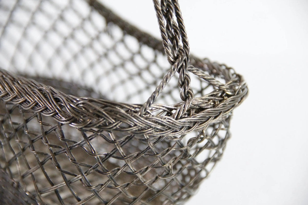 Vintage Silver Wine Bottle Holder | French Caddy - Debra Hall Lifestyle