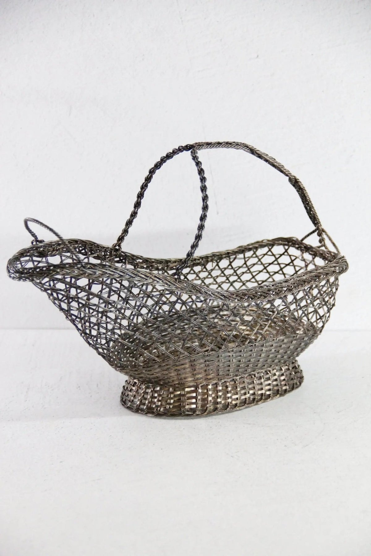 Vintage Silver Wine Bottle Holder | French Caddy - Debra Hall Lifestyle