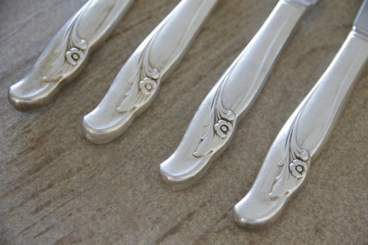Vintage Silverplate Flatware | Dinner Knives 4 Pcs - Debra Hall Lifestyle