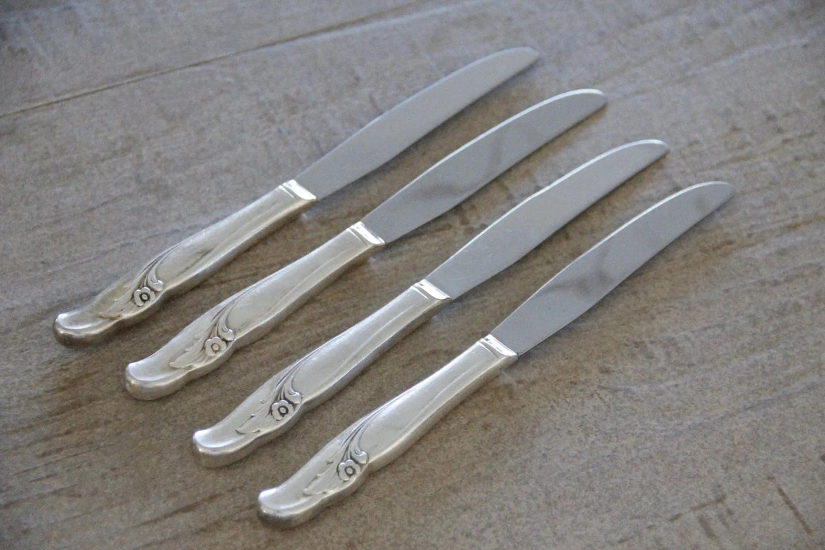 Vintage Silverplate Flatware | Dinner Knives 4 Pcs - Debra Hall Lifestyle