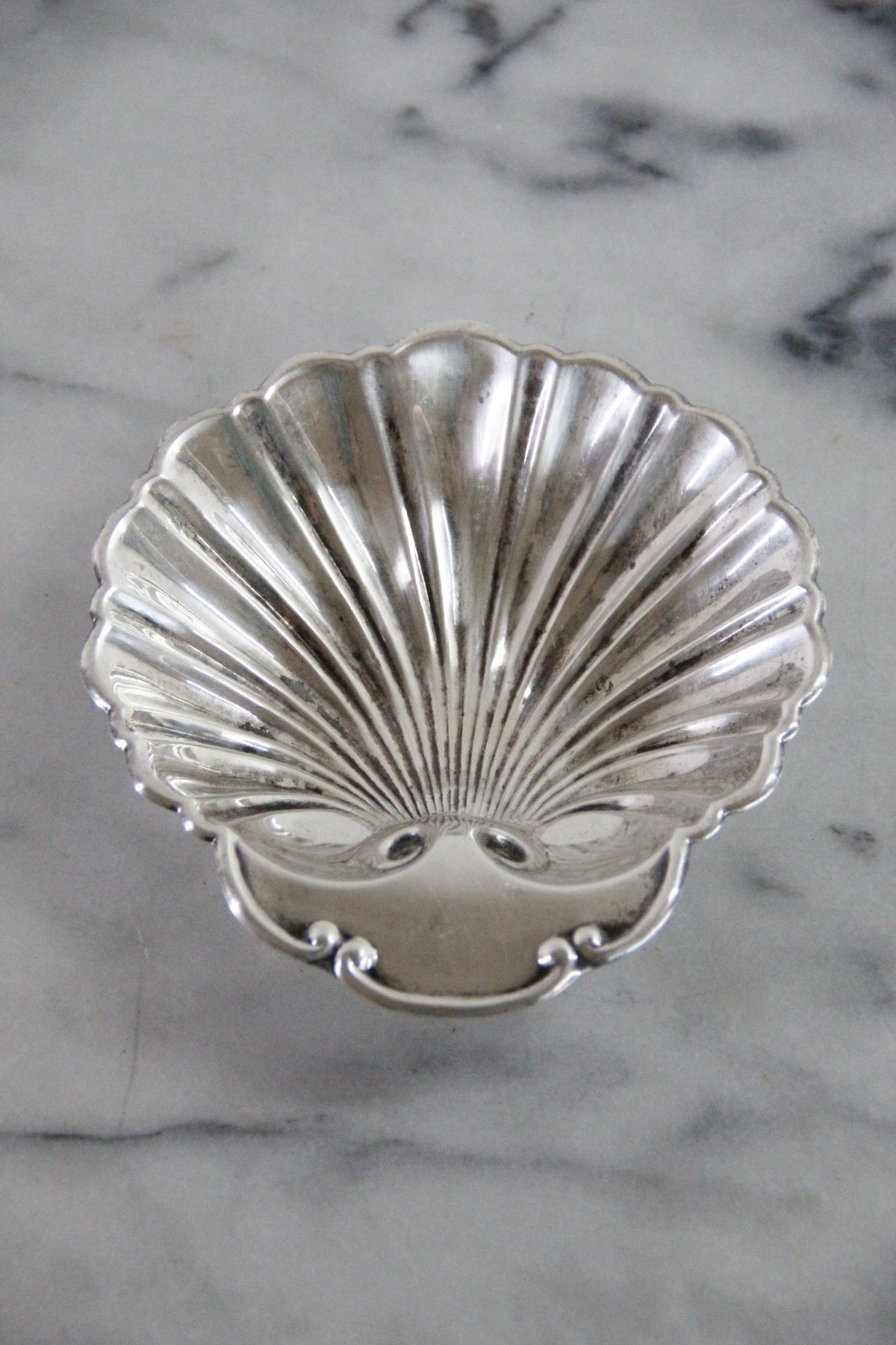 Vintage Sterling Silver Shell Dish Footed Scallop Bowl - Debra Hall Lifestyle