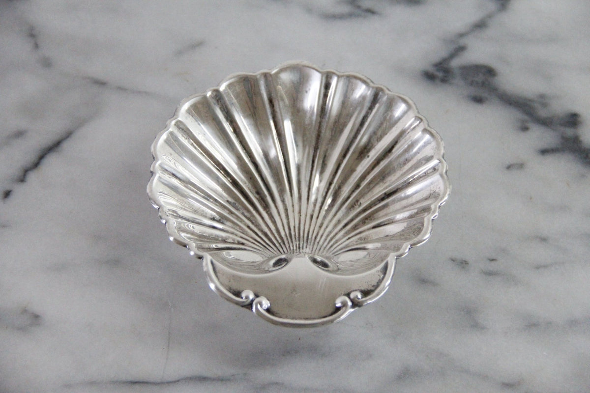 Vintage Sterling Silver Shell Dish Footed Scallop Bowl - Debra Hall Lifestyle