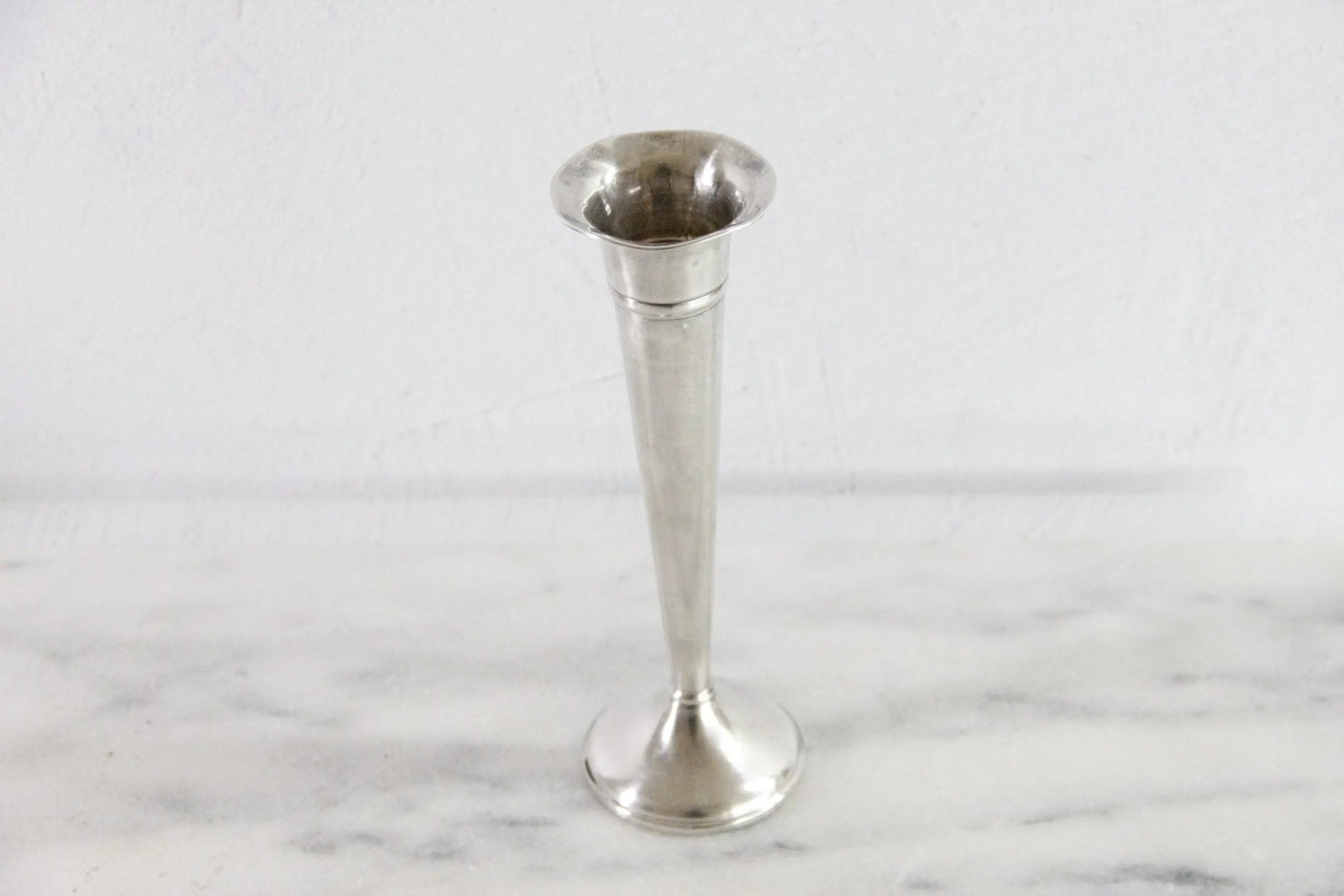 Vintage Sterling Silver Vase Preisner 8" Trumpet Bud Vase 4.4 oz - Debra Hall Lifestyle