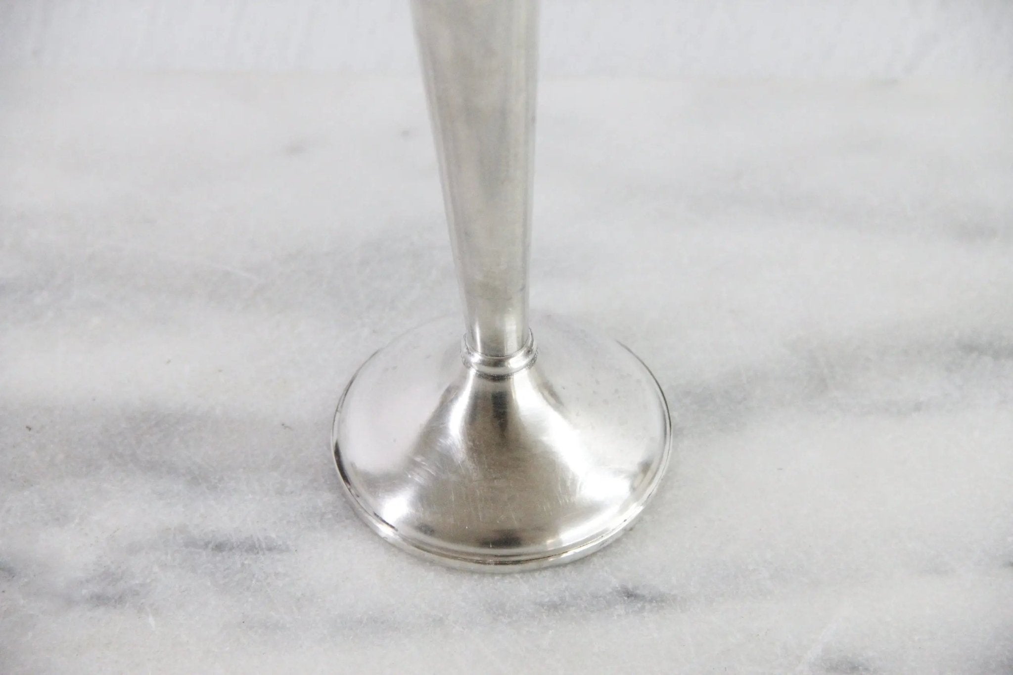 Vintage Sterling Silver Vase Preisner 8" Trumpet Bud Vase 4.4 oz - Debra Hall Lifestyle