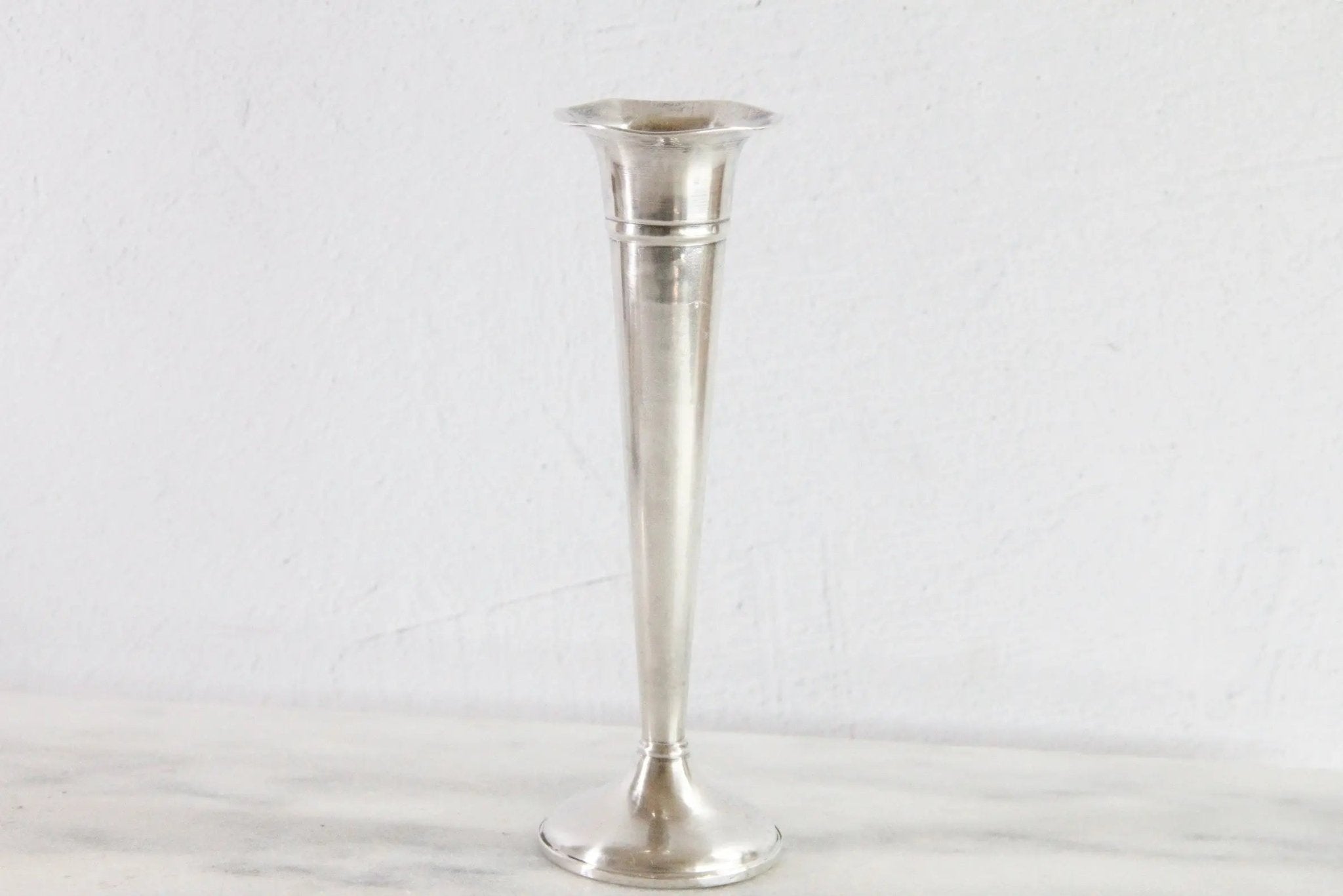 Vintage Sterling Silver Vase Preisner 8" Trumpet Bud Vase 4.4 oz - Debra Hall Lifestyle