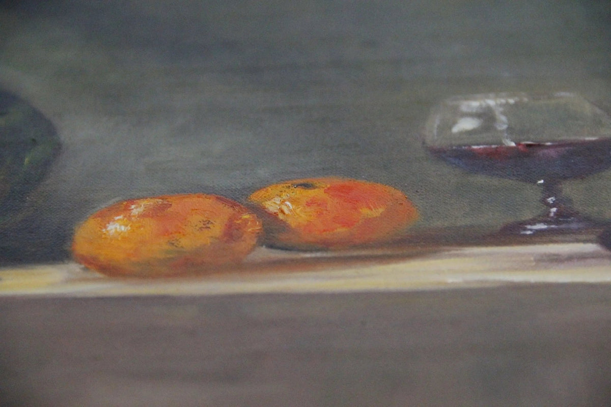 Vintage Still Life Painting | Fruit Table - Debra Hall Lifestyle