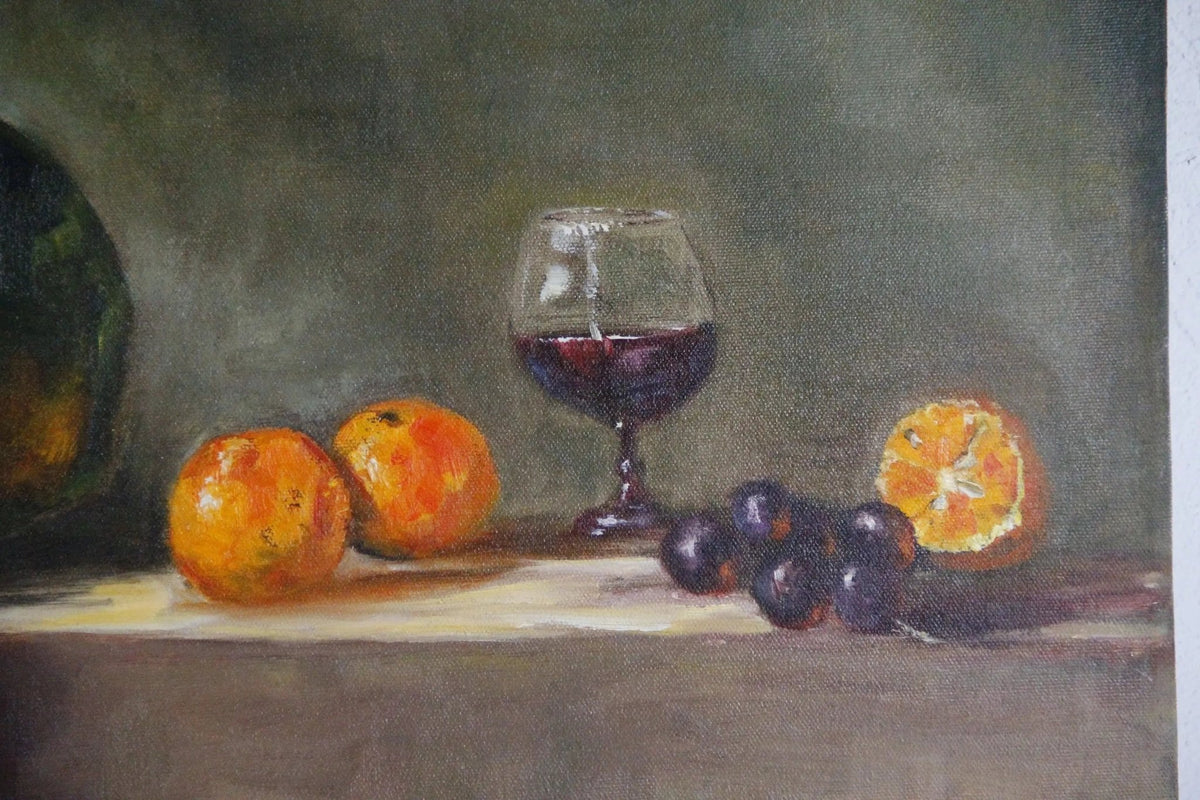 Vintage Still Life Painting | Fruit Table - Debra Hall Lifestyle