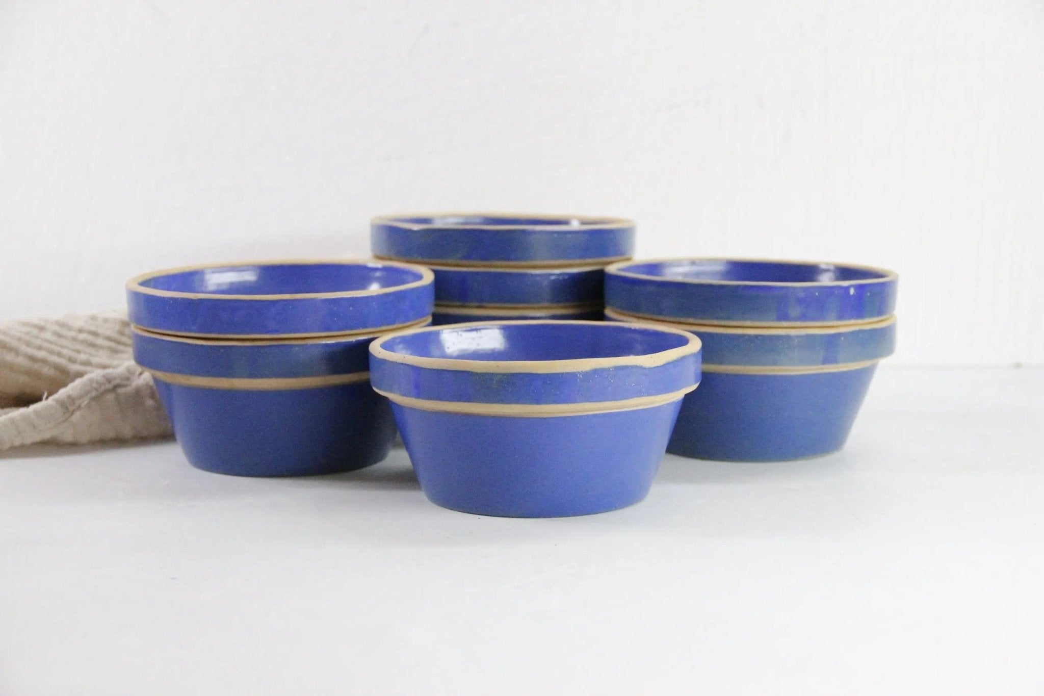 Vintage Stoneware Bowl | Clay City Pottery Blue 5" - Debra Hall Lifestyle