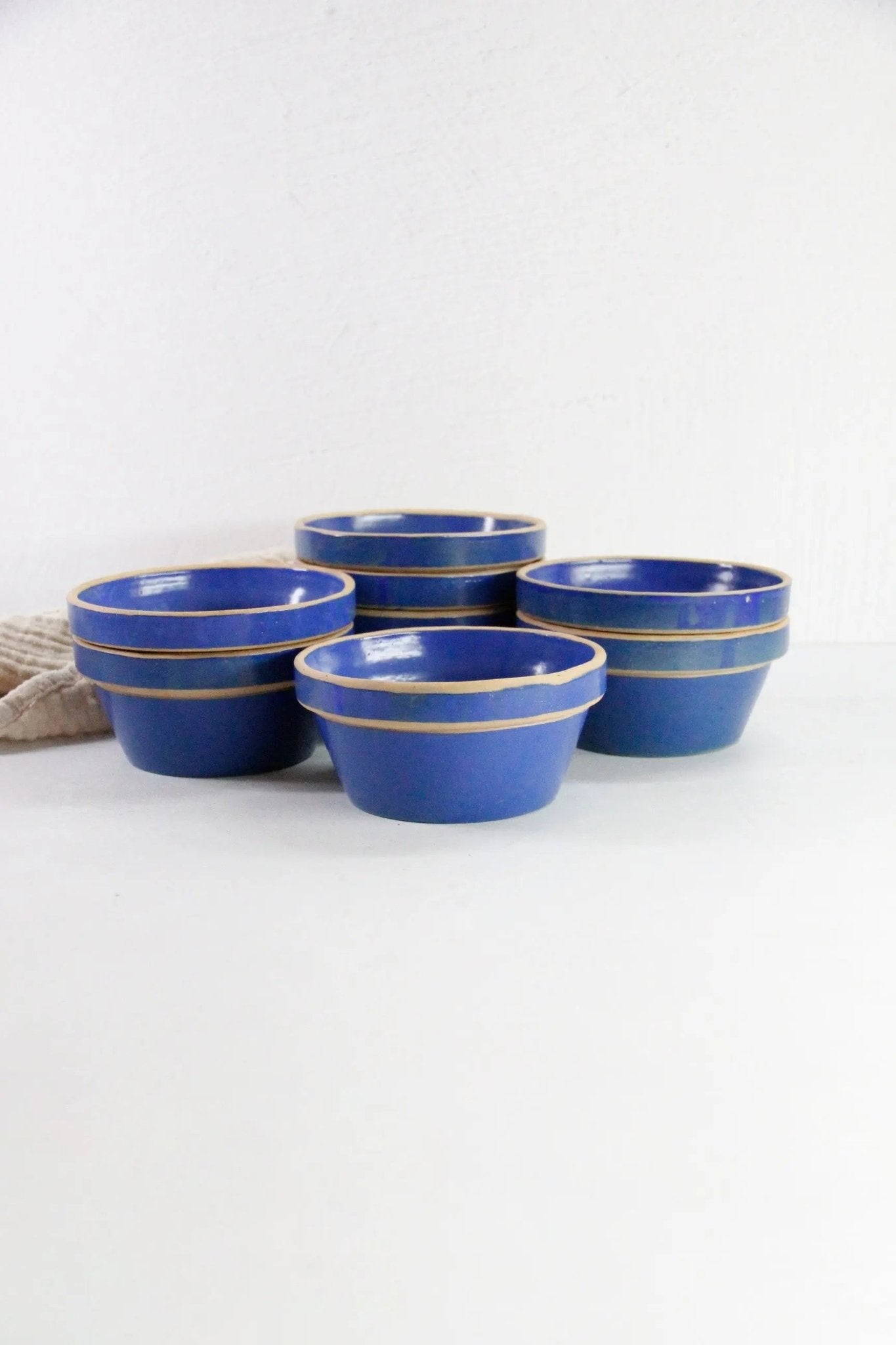 Vintage Stoneware Bowl | Clay City Pottery Blue 5" - Debra Hall Lifestyle