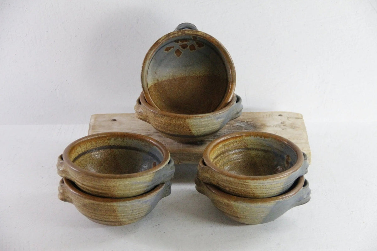 Vintage Studio Pottery Bowls | Set of Two Hand Thrown - Debra Hall Lifestyle