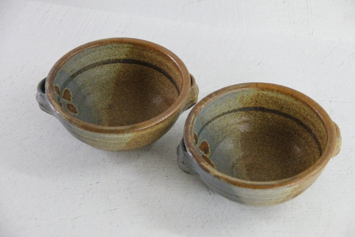 Vintage Studio Pottery Bowls | Set of Two Hand Thrown - Debra Hall Lifestyle