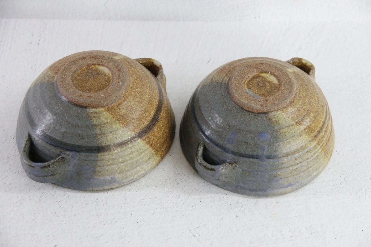 Vintage Studio Pottery Bowls | Set of Two Hand Thrown - Debra Hall Lifestyle