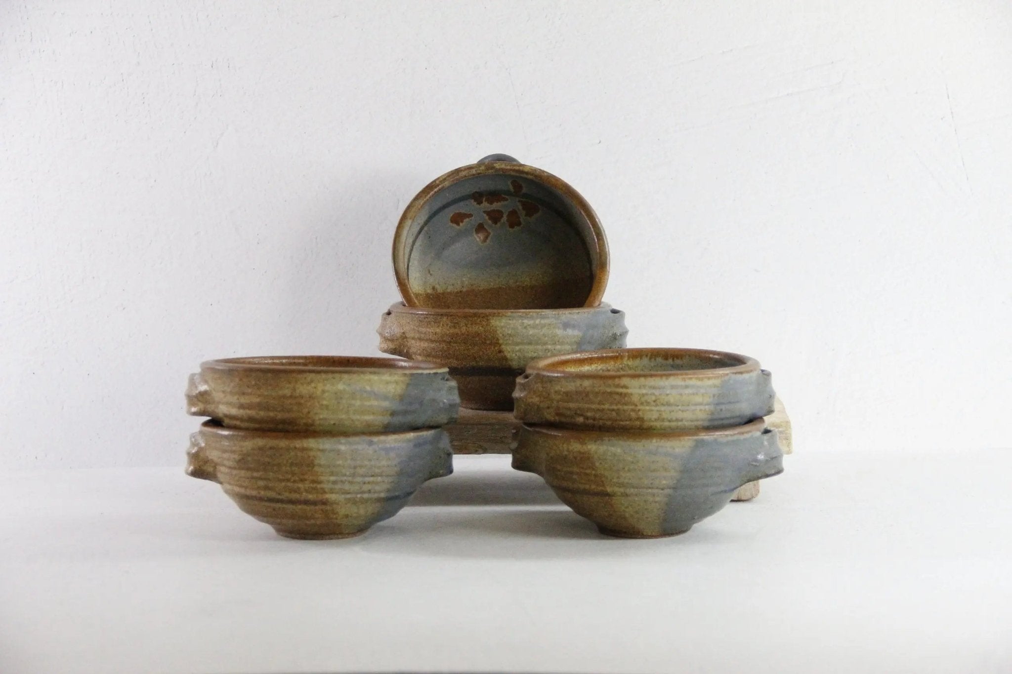 Vintage Studio Pottery Bowls | Set of Two Hand Thrown - Debra Hall Lifestyle