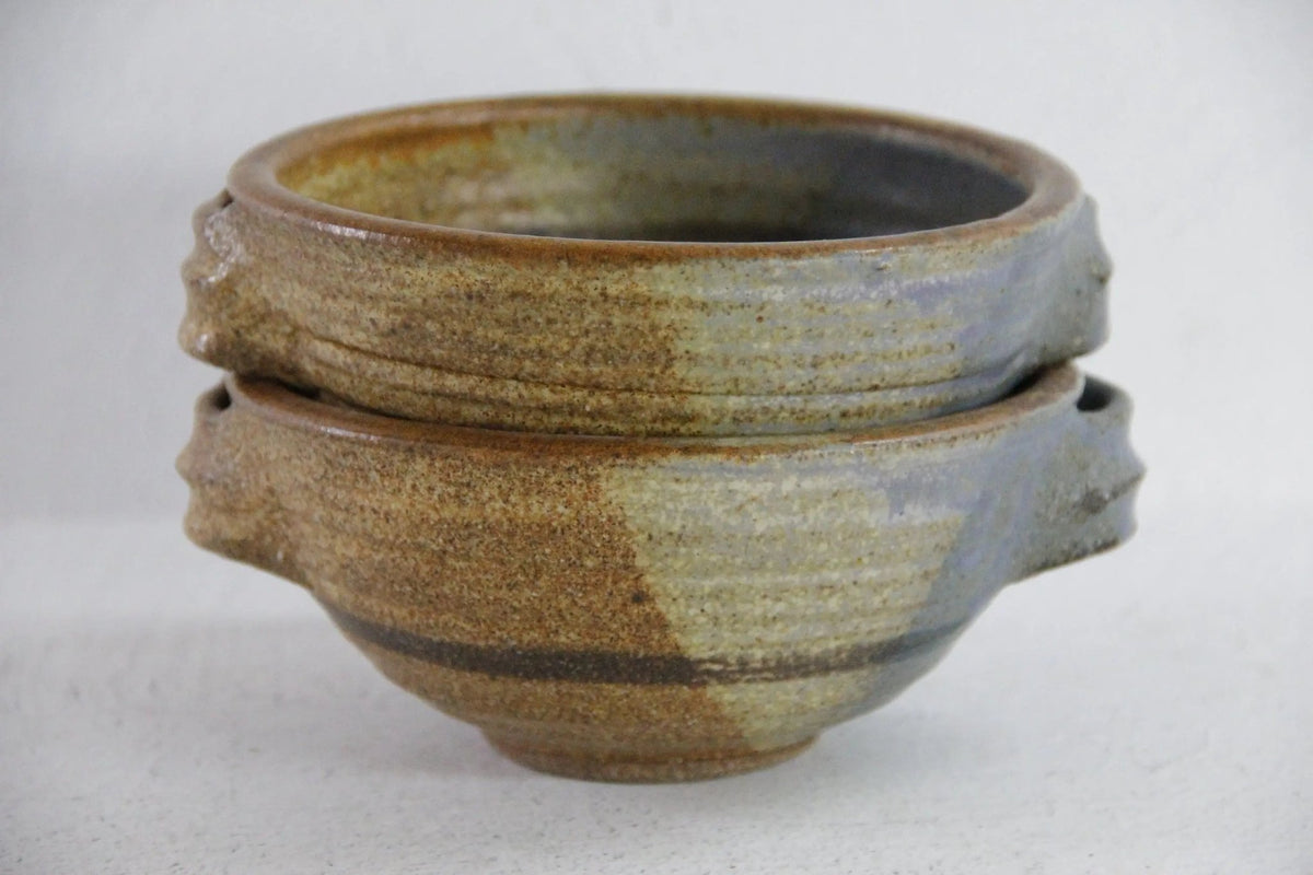 Vintage Studio Pottery Bowls | Set of Two Hand Thrown - Debra Hall Lifestyle