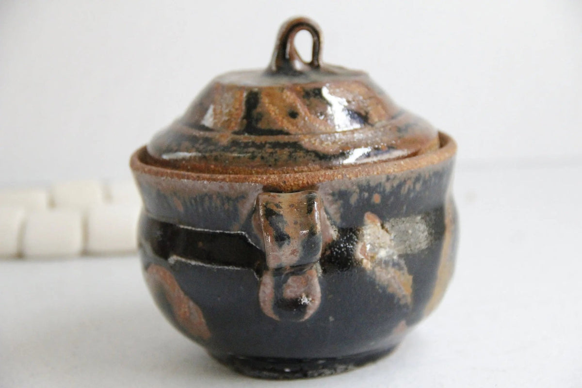 Vintage Studio Pottery Covered Bowl | Hand Made Signed - Debra Hall Lifestyle
