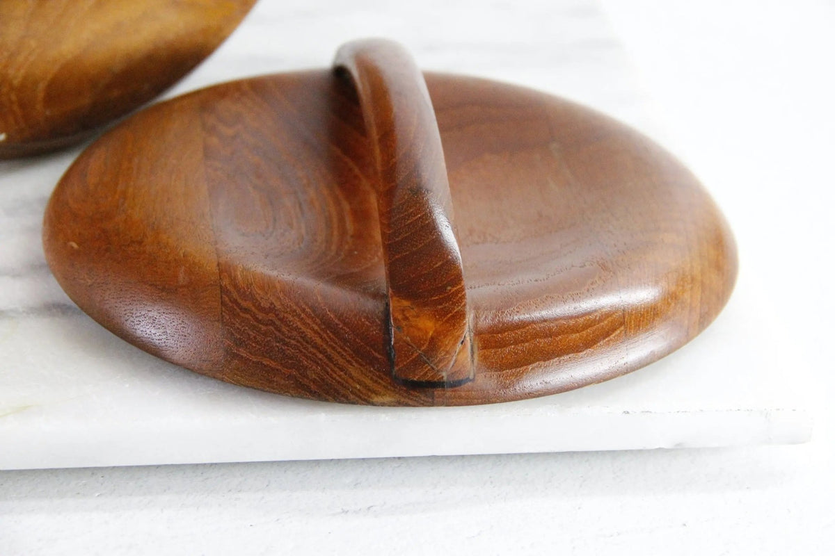 Vintage Teak Ice Bucket | Mid Century Danish Modern - Debra Hall Lifestyle