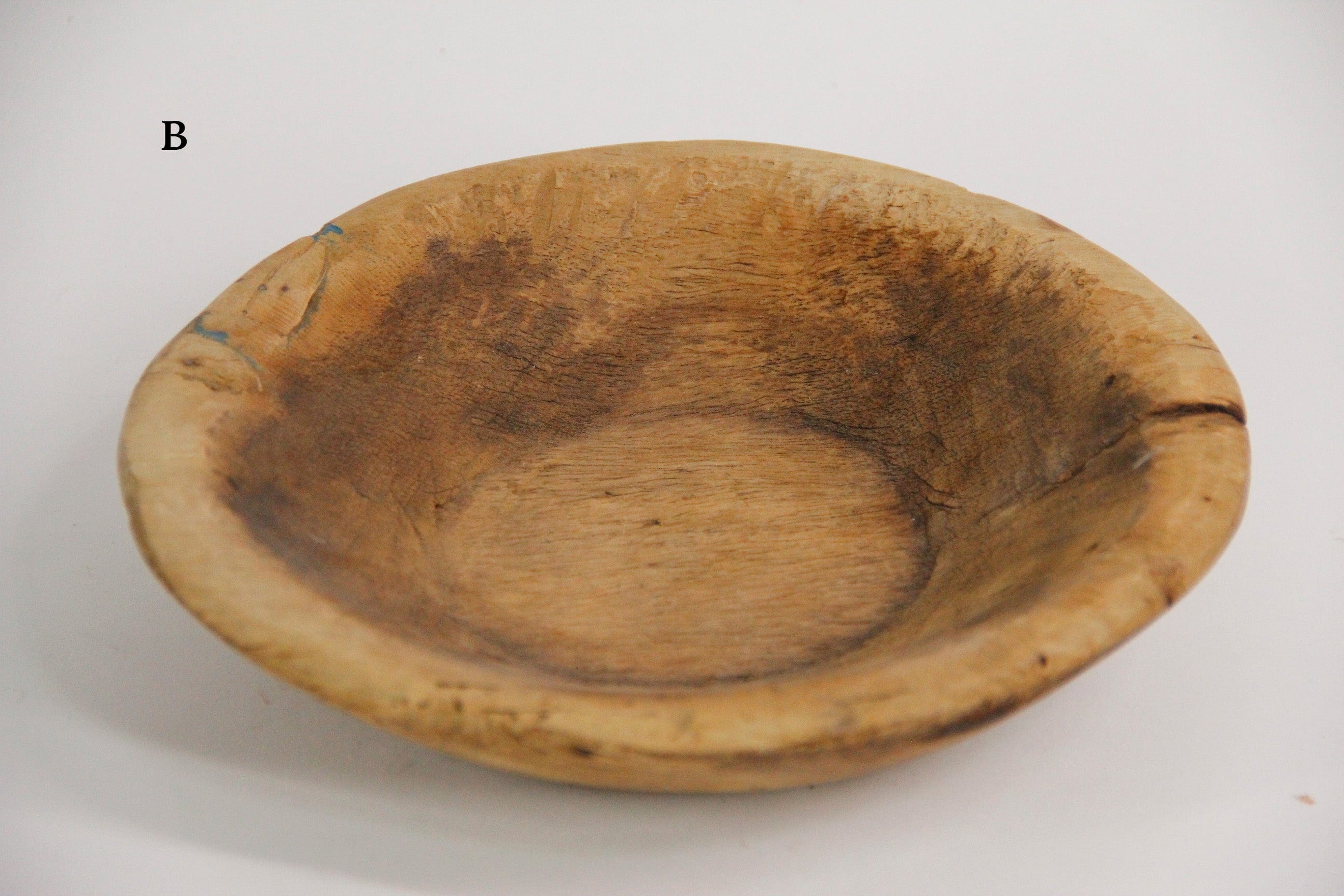 Vintage Wood Bowl | Medium Dough Bowl  B top