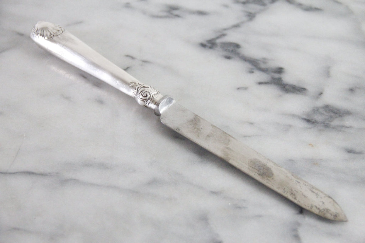 Vintage Walker & Hall Carving Knife | English Silver Plate Sheffield - Debra Hall Lifestyle