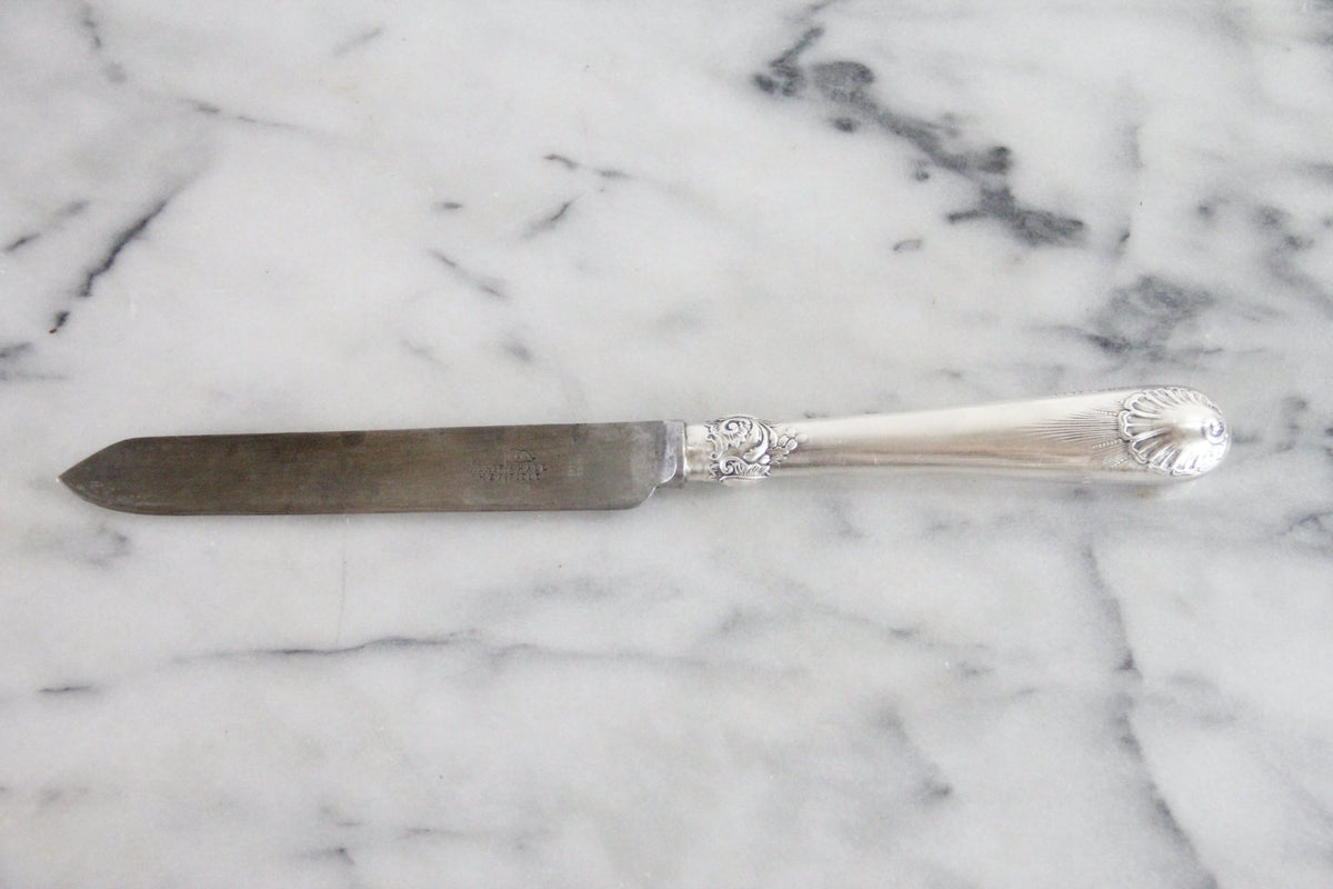 Vintage Walker & Hall Carving Knife | English Silver Plate Sheffield - Debra Hall Lifestyle