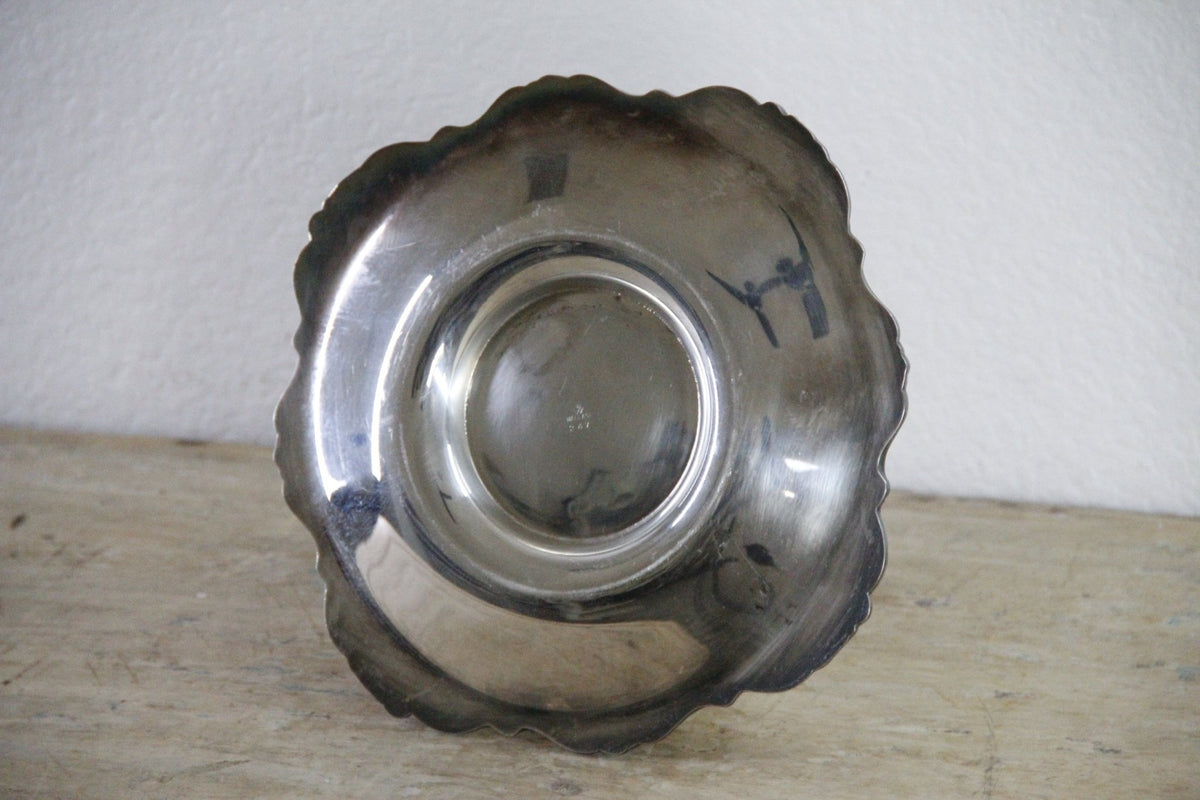 Vintage Wallace Silverplate Sauce Bowl Baroque 247 with Underplate - Debra Hall Lifestyle
