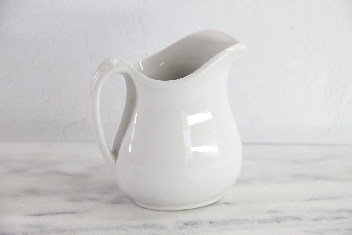 Vintage White Ironstone Pitcher | Tepco China - Debra Hall Lifestyle