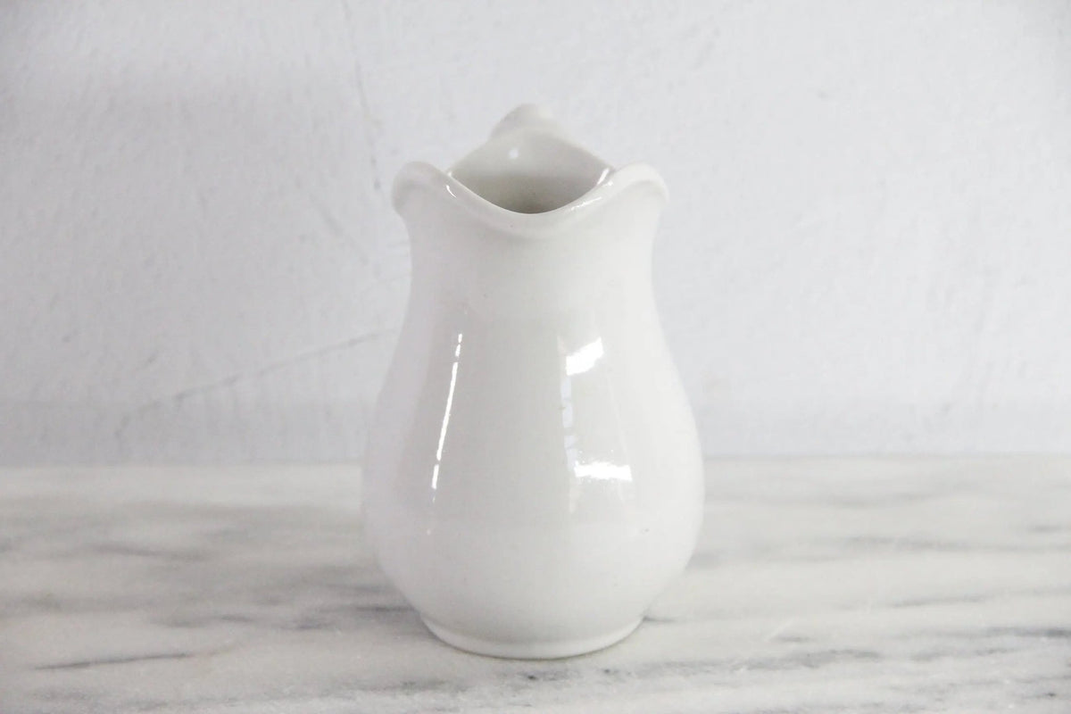 Vintage White Ironstone Pitcher | Tepco China - Debra Hall Lifestyle