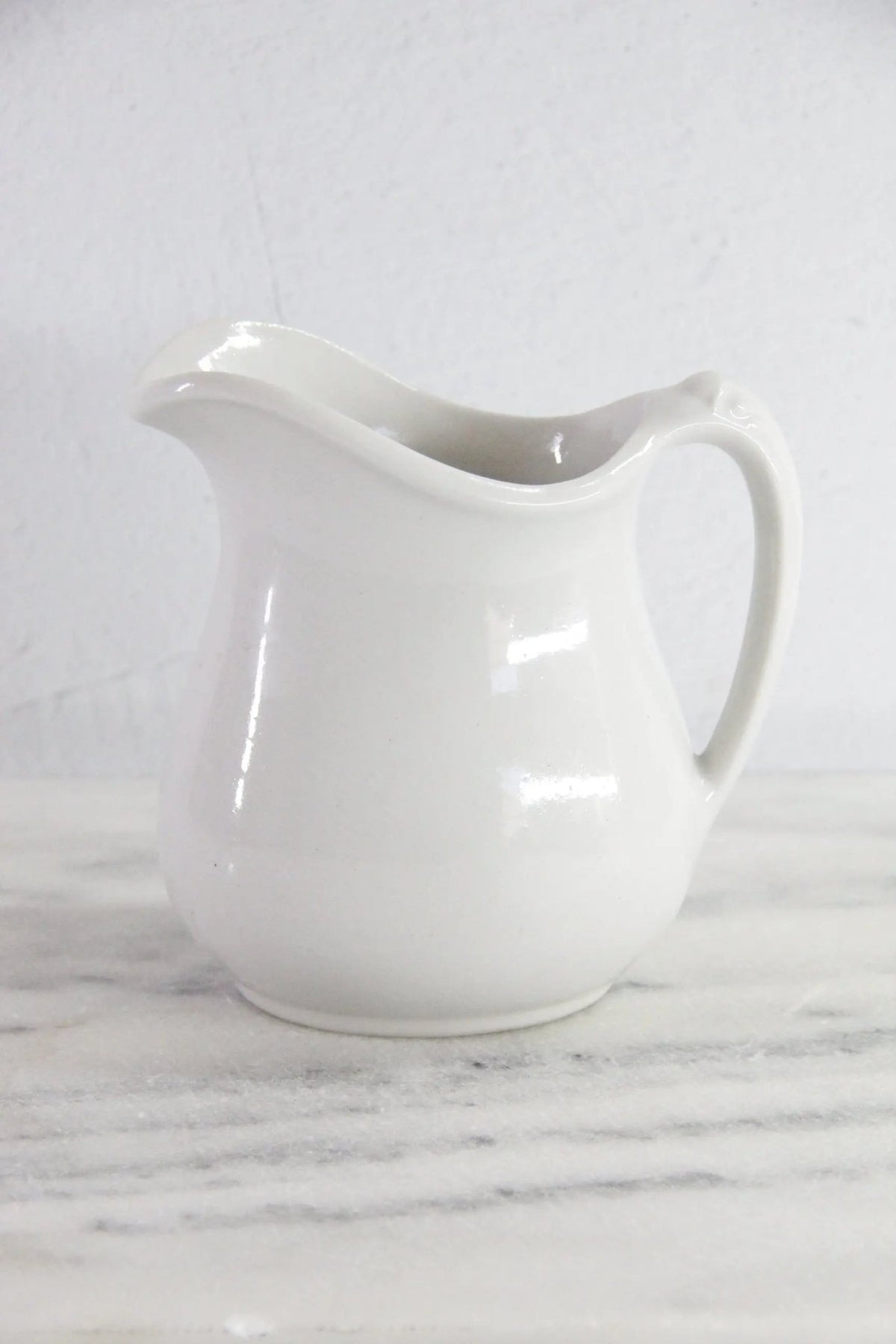 Vintage White Ironstone Pitcher | Tepco China - Debra Hall Lifestyle