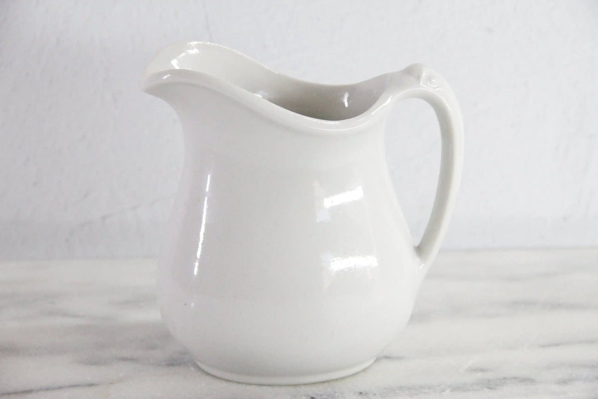 Vintage White Ironstone Pitcher | Tepco China - Debra Hall Lifestyle
