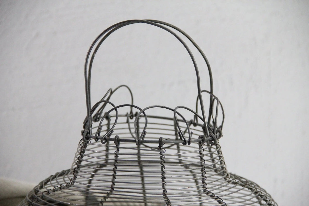 Vintage Wire Egg Basket | French Farmhouse Style-Metal - Debra Hall Lifestyle