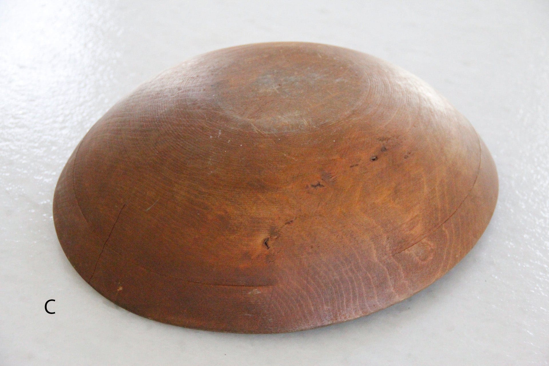 Vintage Wood Bowl | Medium Bowl C bottom